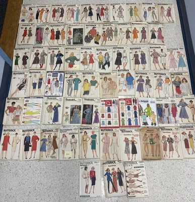 BUTTERICK VINTAGE SEWING PATTERN LOT OF 62 SIZES UNCUT - Image 1 of 4