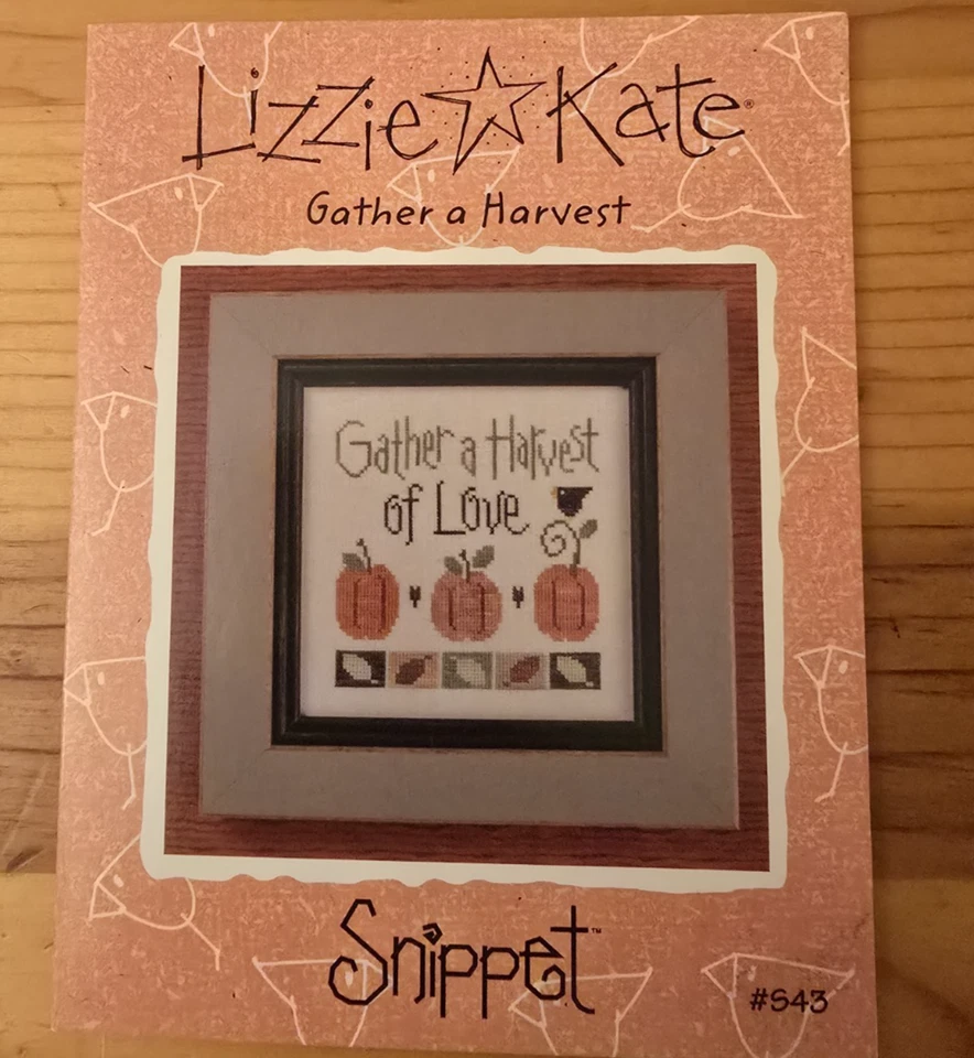 Lizzie Kate Snippet Gather A Harvest Cross Stitch Pattern #543 - Image 1 of 4