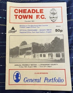 Autographed Cheadle Town vs. Stockport County Pre-Season Friendly 1990-1991 - Picture 1 of 4