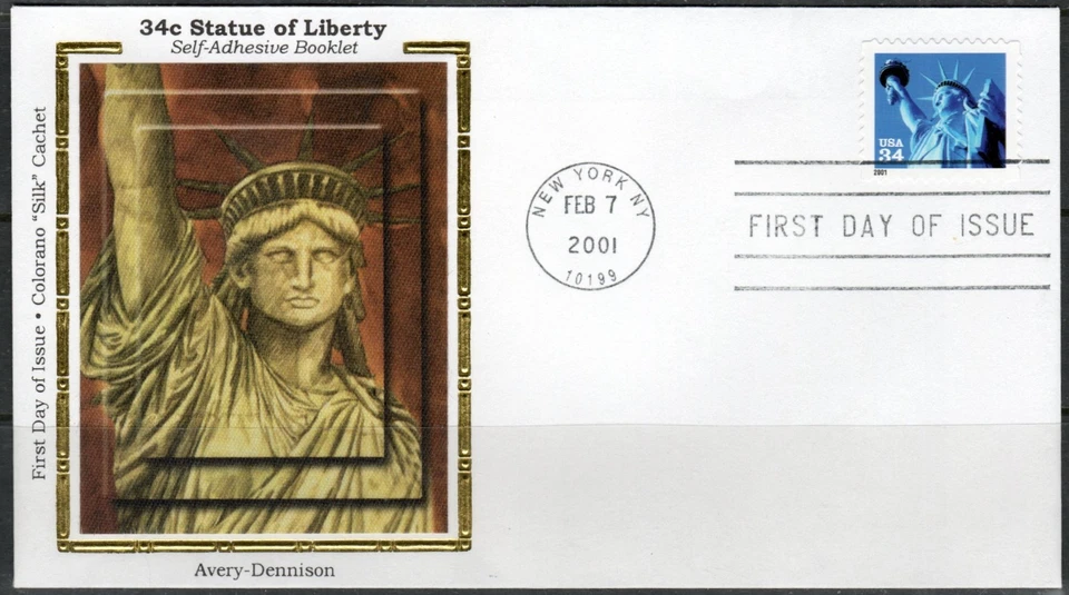 US Scott #3485  Colorano "Silk" Cachet, "Statue of Liberty", FDC - Image 1 of 1