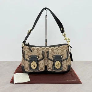 Coach Signature Legacy 65th Shoulder Bag Used From Japan - Bild 1 von 9