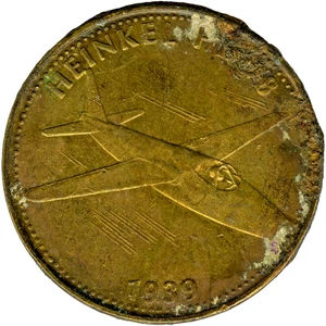 ☆ SHELL 70's PROMOTION TOKEN ☆ AVIATION SET • HEINKEL · HE 178 ☆ JETON ☆C8174 - Bild 1 von 4