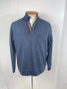 Orvis Fleece Snap Neck 1/4 Zip Fliegenfischen Motiv Herren L blau Baumwollmischung - Bild 1 von 11