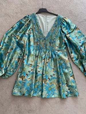 Mini vestido de lúrex estampado floral con estampado floral de lúrex Stella McCartney Foto 1 de 4