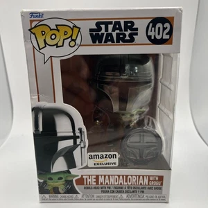 Funko Pop! Vinile: Star Wars - Il Mandaloriano con Grogu - Scatola danneggiata - Foto 1 di 7