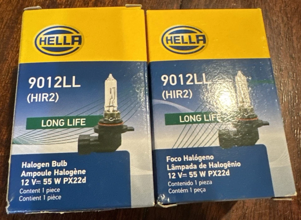2 个 TOTAL Hella 车头灯灯泡 9012LL (HIR2) 12V=55W PX22d 全新 - 总计 2 个 — 第 1/4 张图片
