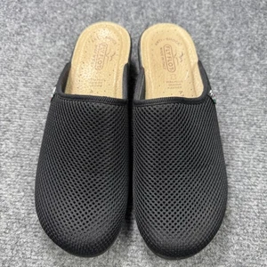 Fly Flot Mules Womens 9.5 Black Anti-Shock Shoes Comfort Clogs Made Italy - Picture 1 of 16
