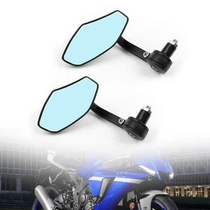Espejos retrovisores negros aptos para 7/8" 1" de diámetro sobre mango de cualquier motocicleta - Imagen 1 de 10