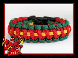 550 Paracord Bracelet Superhero - Green Red Yellow - Picture 1 of 1