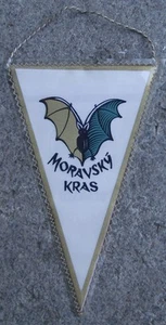 Moravsky Kras Moravia Caves Flying Bat Blansko Macocha Tourist Pennant Flag - Picture 1 of 2