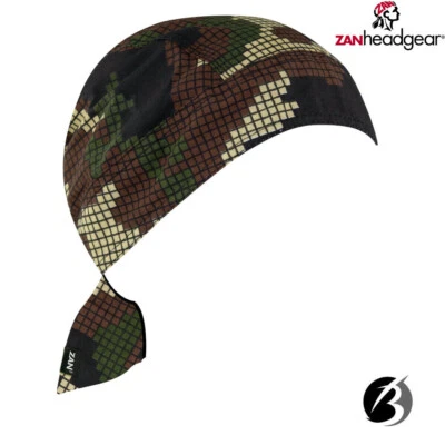 Headwrap Du Rag Skull Cap Bandana Doo Rag Digital Woodland Camo ZAN Flydanna - Image 1 of 4