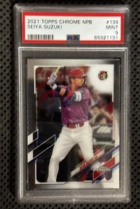 2021 TOPPS CHROME NIPPON PRO BB #139 SEIYA SUZUKI ROOKIE RC PSA 9 - Picture 1 of 4