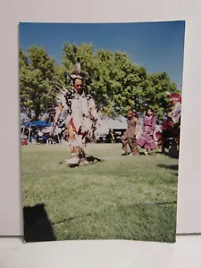 VINTAGE FOUND PHOTOGRAPH COLOR ORIGINAL ART PHOTO PETROGLYPH FESTIVAL INDIANS - Picture 1 of 4