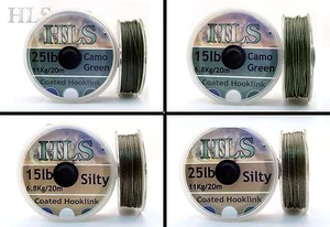 Coated Hooklink 20m Spule Carp Camo green and Silty - 15lb / 25lb - HLS Products - Bild 1 von 1