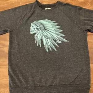 Vans Off The Wall Men’s Indian Headdress Sweatshirt Size Large - Picture 1 of 4