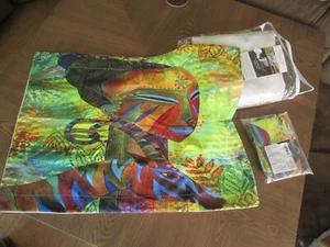 NIP Dia Noche Queen Size Duvet Set with 2 Shams Tribal/African Queen  - Picture 1 of 12