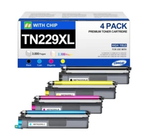 DMGE TN229XL TN229 Toner 4er Pack Ersatz für Brother TN229XL Tonerkartuschen - Bild 1 von 13