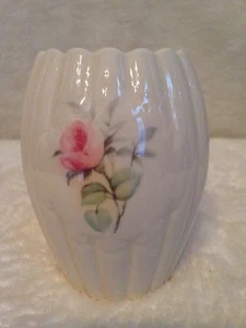 Vintage PARIAN DONEGAL IRISH China Vase PINK FLOWERS - Picture 1 of 8