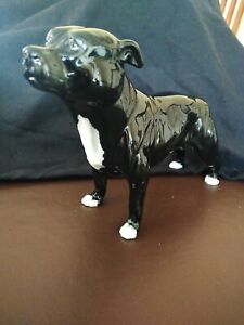 Beswick? Dog, Black Staffordshire Bull Terrier RARE