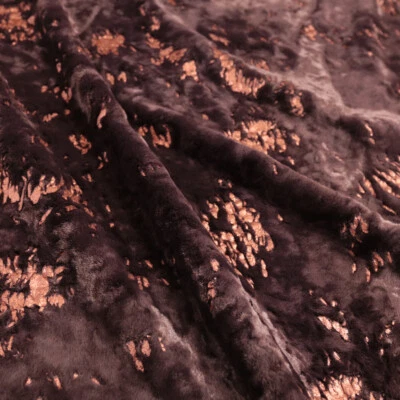 50cm Designer Kunstfell mit Wildleder Stoff für Decke Kissen Jacke Meterware - Bild 1 von 3