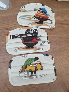 Mund-Nasen-Schutz (MNS) "Piraten" - Maske, 3faltig mit Nasenbügel - Bild 1 von 5
