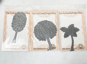 3 LA-LA LAND CRAFTS DIES - HEART TREE / PALM TREE - BRAND NEW - Picture 1 of 7