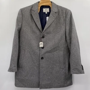 Abrigo Jos A Banks Para Hombre 50 Regular 1905 Gris Mezcla Lana Nuevo Con Etiquetas - Imagen 1 de 8