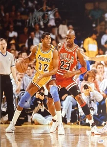 Magic Johnson Signed 16x20 Photo Los Angeles Lakers PSA V30443 - Picture 1 of 2