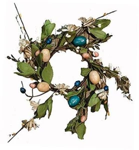 Leaves Twig Wreath Rings - 10 inch - Wreath Decor for Front Door and Candle - Picture 1 of 3