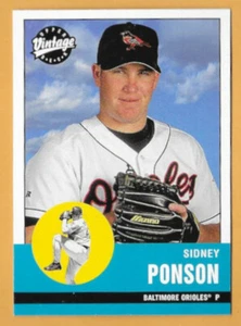 SIDNEY PONSON BALTIMORE ORIOLES #70 - CUBIERTA SUPERIOR DE COLECCIÓN CASI NUEVO-COMO NUEVO 2001 - Imagen 1 de 2