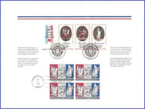 USA5 #C120 U/A FLEETWOOD 2 FDC Combo5 French Revolution joint issue/France - Imagen 1 de 1