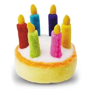 Multipet Plush Dog Cake Toy Plays Happy Birthday For Your Pet's Special Day 5" - Picture 1 of 6