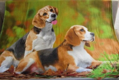 New Beagle Fleece Throw Gift Blanket Breed Beagles Hound Dog Puppy SOFT Puppies - Image 1 of 3