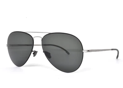 Gafas de sol MYKITA negras PLATEADAS AVIADOR lentes Zeiss grises 57-14-135 TAMI 052 Foto 1 de 4