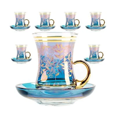 Juego de 6 tazas y platillos de té turcos vintage para fiesta adultos con H... Foto 1 de 4