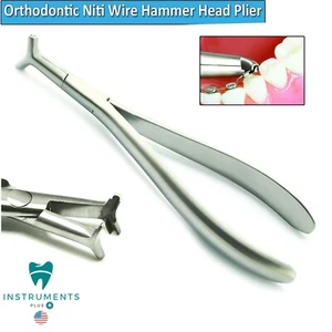 Dental Slim Hammer Head Plier Serrated Tip NITI Cinch Back Wire Forming Pliers - Picture 1 of 3