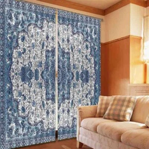 White Aperture Pattern 3D Blockout Photo Print Curtain Fabric Curtains Window - Imagen 1 de 10