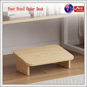 Wooden Under Desk Footrest Non-Slip Slante Foot Rest Stool Office Computer Stool - Picture 1 of 8