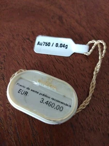 Tag OMEGA White Hang Tag Sello Speedmaster Professional Moonwatch WATCH 35735000 - Imagen 1 de 3