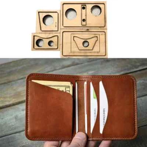 Punch Wallet Cutting Mold Wood Dies For Leather Card Bag Cutter Crafts Rule Tool - Picture 1 of 24
