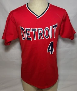 Wilson University of Detroit Team Issue Player Worn Softball Jersey #4 Red Med - Picture 1 of 8