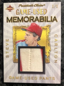 2021 President's Choice - Steve Carlton - GAME WORN PANTS PATCH - 1/1 - Phillies - Bild 1 von 2