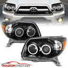 2006-2009 Dual LED Halo Black Projector Headlights Pair For Toyota 4Runner SUV Toyota 4Runner