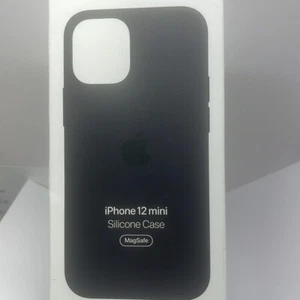 Apple iPhone 12 Mini Silicone Case - MagSafe - Black - Authentic - Photo 1 sur 2