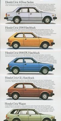 Honda 1981 concesionario carpeta de folletos Civic DX Wagon Accord LX Prelude Showroom Foto 1 de 4