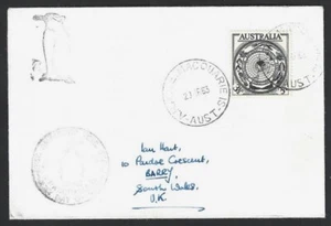 Australian Antarctic 1963 3 1/2d FDC Macquarie Island with Penguin cachet - Picture 1 of 2