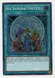 Yu-gi-oh Yugioh SPWA-EN013 1st Edition Six Samurai United Holo Foil Played - Picture 1 of 2