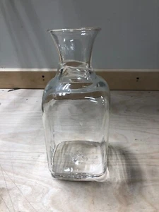 Vintage Simon Pearce Woodbury Square Glass Vase-Carafe - Picture 1 of 2