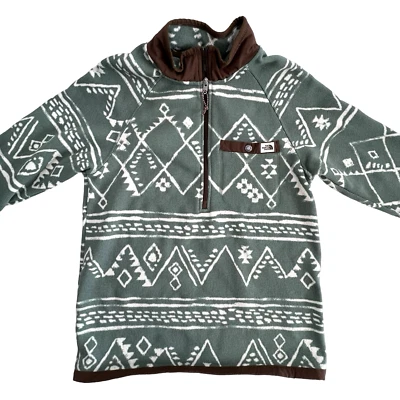The North Face Gordon Lyon 1/4 Zip Aztec Print Pullover Fleece Mens Small - Image 1 of 4