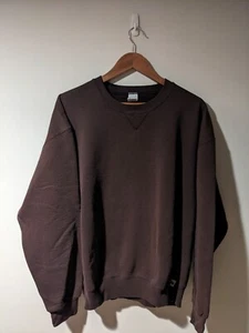 Vintage 90s Russell Athletic Blank Essential Brown X-Large Sweatshirt - Picture 1 of 9